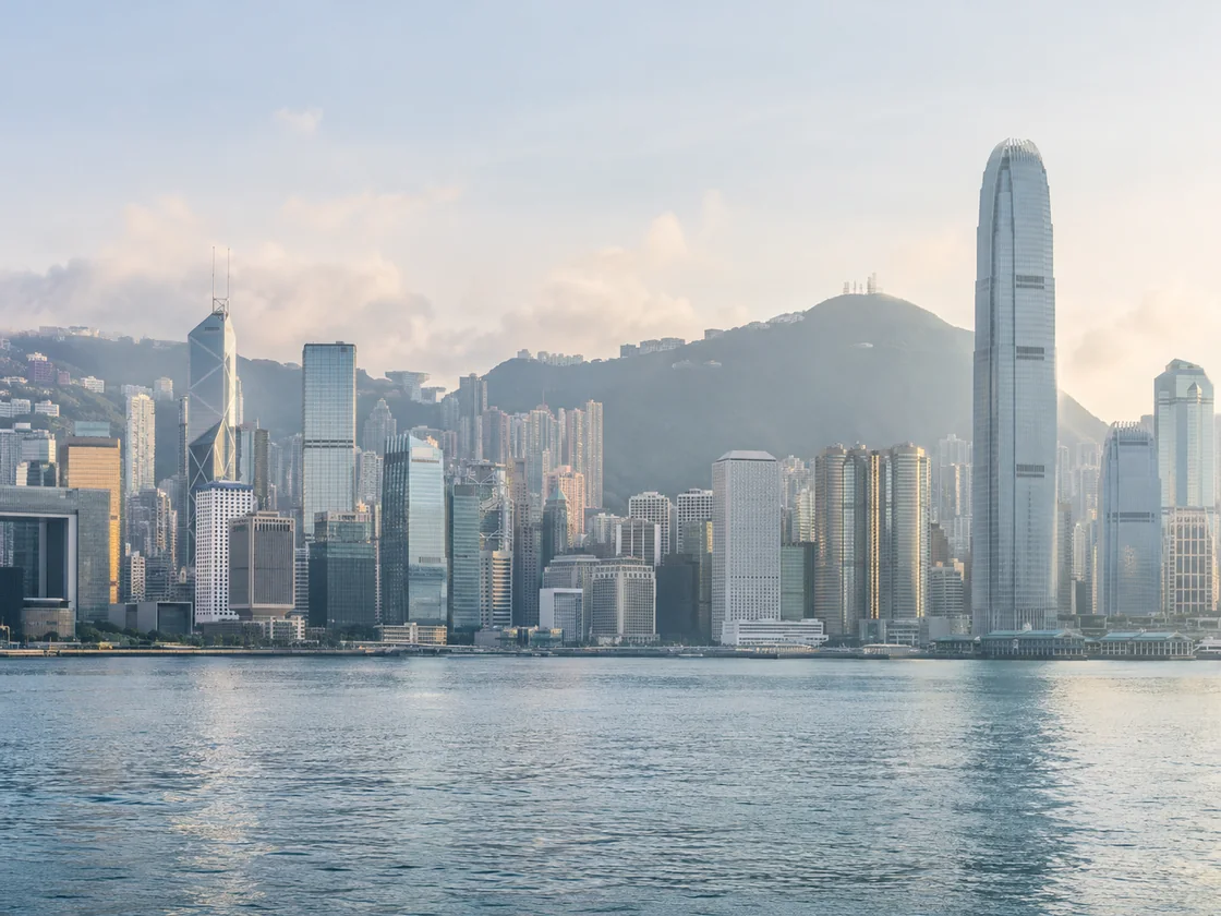 Hong Kong Central skyline across Victoria Harbour